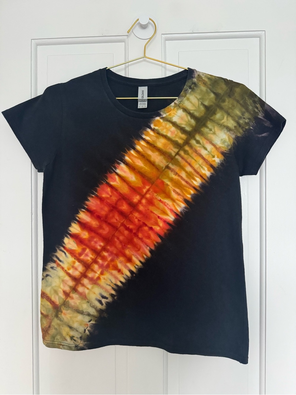 Tie-Dye Diagonal Design Crewneck Tee